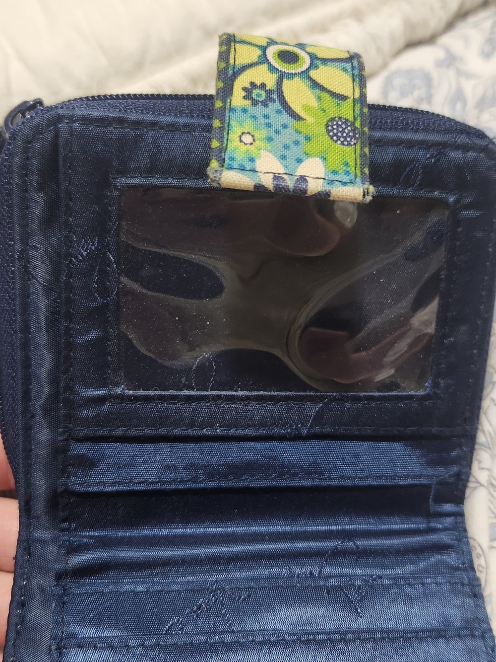 Vera Bradley Blue & Green Floral Quilted Wallet - Picture 5 of 5